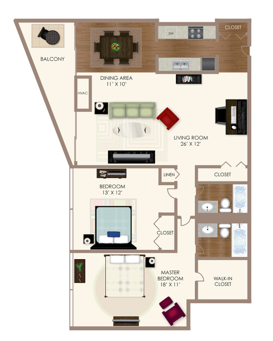 The Great American (City view) Floor Plan Image